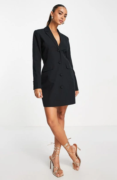 Topshop Fitted Blazer Dress In Black | ModeSens
