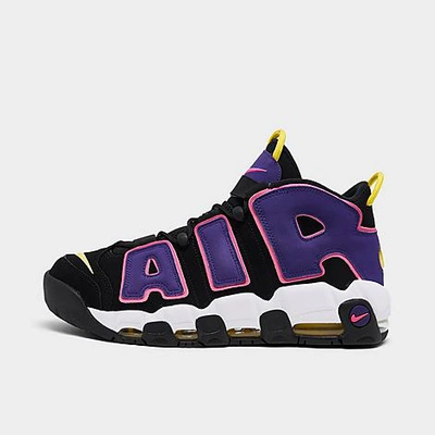 Shop Nike Men's Air More Uptempo '96 Basketball Shoes In Black/multi/court Purple