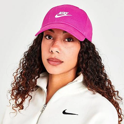 Shop Nike Sportswear Heritage86 Futura Washed Adjustable Back Hat In Active Pink