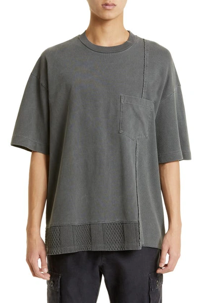 Shop John Elliott Reconstructed Oversize Pocket T-shirt In Washed Black