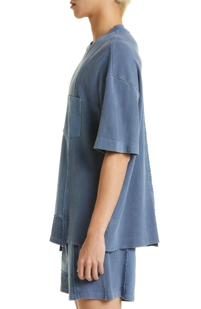 Shop John Elliott Reconstructed Oversize Pocket T-shirt In Washed Blue