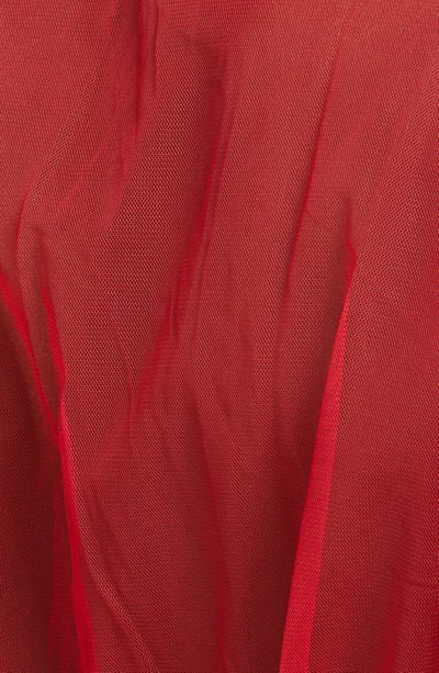Oh La La Cheri Plus Size Eyelash Lace 2pc Lingerie Set, Robe With Satin Sash And G-string In Red