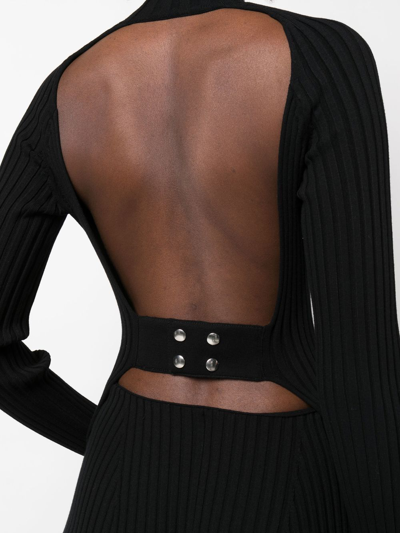 Shop Kwaidan Editions Women Rib Knit Long Sleeve Turtleneck In Black