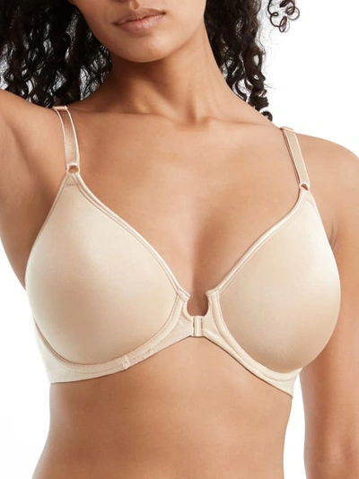 Shop Bali Comfort Revolution Front-close T-shirt Bra In Nude Tailored