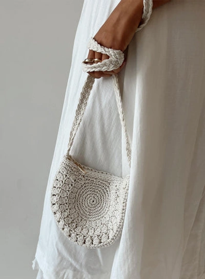 Shop Princess Polly Tati Crochet Bag In Cream
