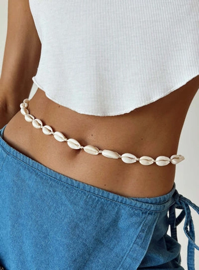 Shop Princess Polly Angelique Shell Belt In Cream