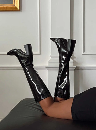 Shop Princess Polly The Jessa Boots In Black