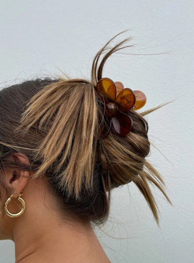Shop Princess Polly Sun Spirit Hair Clip In Brown