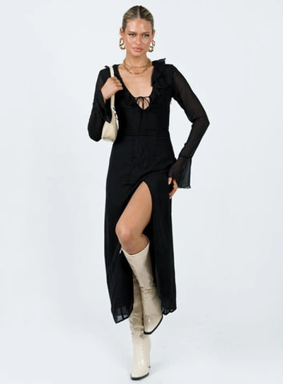 Shop Princess Polly Rosalia Maxi Dress In Black