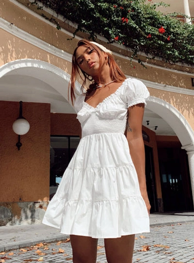 Shop Princess Polly Daniela Mini Dress In White