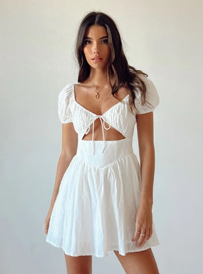 Shop Princess Polly Caria Mini Dress In White