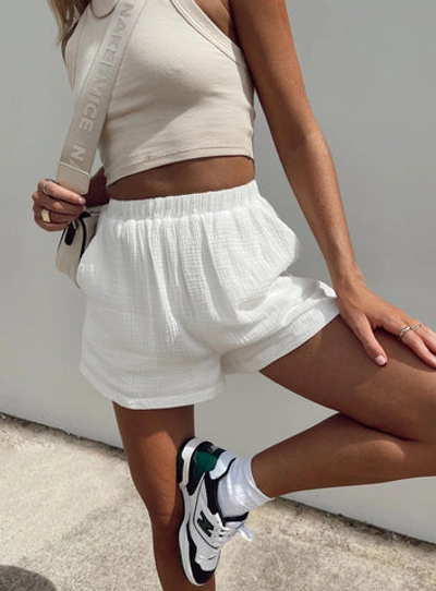 Princess Polly Beach House Shorts In White
