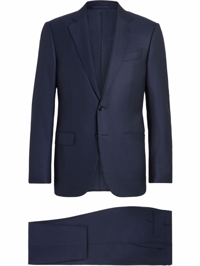 Shop Zegna Two-piece Single-breasted Suit In Blue