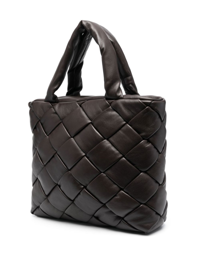 Shop Officine Creative Quilted Tote Bag In Brown