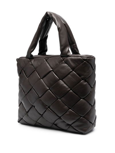 Officine Creative Interwoven Leather Tote Bag In Brown