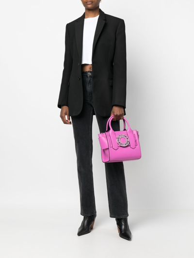 Shop Karl Lagerfeld Small K/disk Tote Bag In Pink