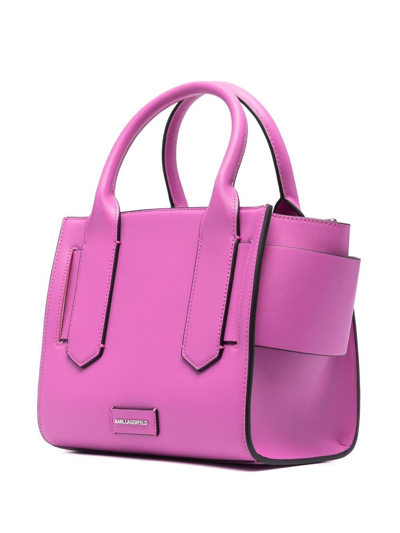 Shop Karl Lagerfeld Small K/disk Tote Bag In Pink