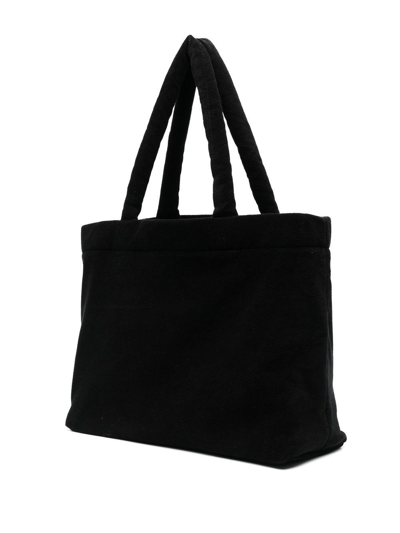 Shop Karl Lagerfeld Ikonik Logo-embroidered Tote Bag In Black