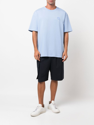 Shop Karl Lagerfeld Ikonik 2.0 Short-sleeved T-shirt In Blue