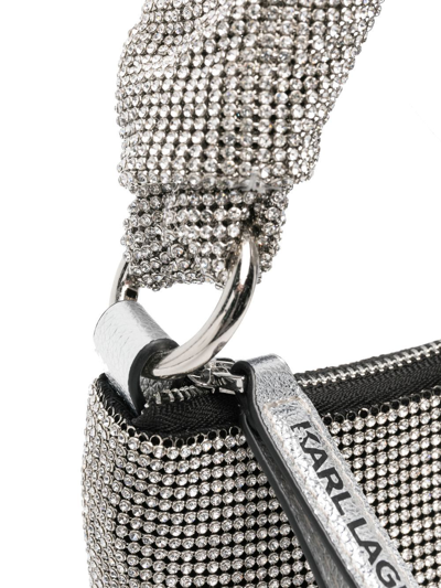 Karl Lagerfeld K/evening Knotted Tote Bag In Silver
