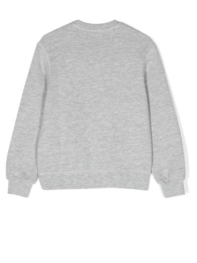 Shop Dsquared2 Logo-print Crewneck Sweatshirt In Grey