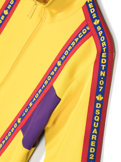 Dsquared2 Colour-block Bomber Jacket In Yellow