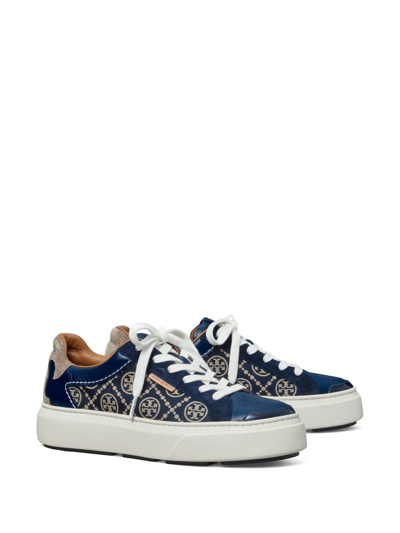 Tory Burch T-monogram Ladybug Sneakers In Blue