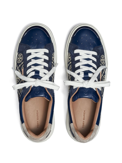 Tory Burch T-monogram Ladybug Sneakers In Blue