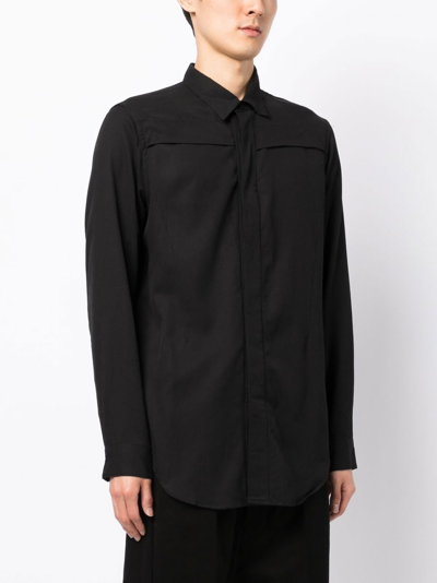 Julius Drop-crotch Track Shorts In Black