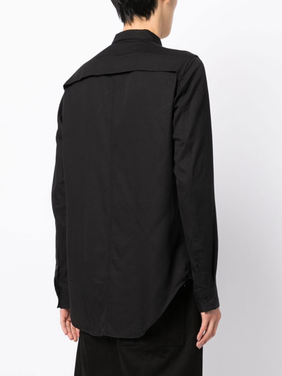 Julius Drop-crotch Track Shorts In Black