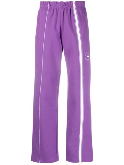 Shop Adidas By Stella Mccartney Zip-up Track Pants In Purple