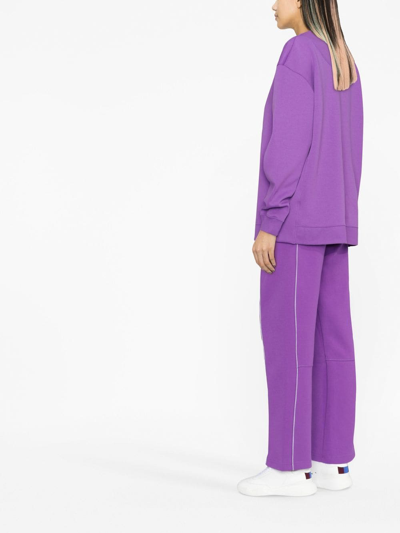 Shop Adidas By Stella Mccartney Zip-up Track Pants In Purple