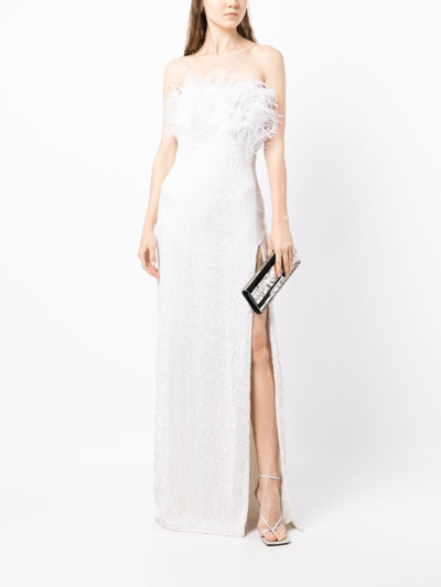 Shop Retroféte Dolly Sequin Long Dress In White