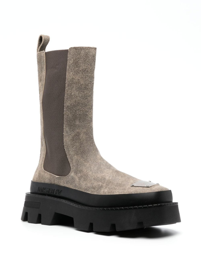 Misbhv Two-tone Chelsea Boots In Brown
