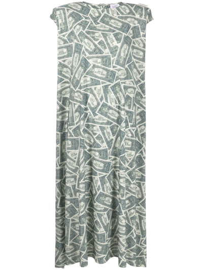 Shop Vetements Million Dollar Shift Dress In Green