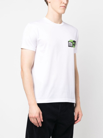 Modes Garments Graphic-print Cotton T-shirt In White