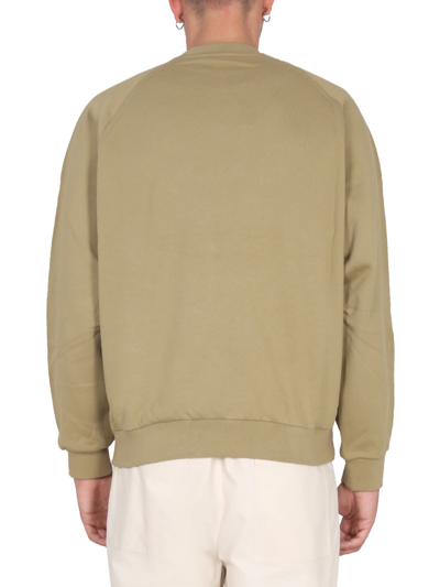 Sunnei Sweatshirt With Logo Embroidery In Beige