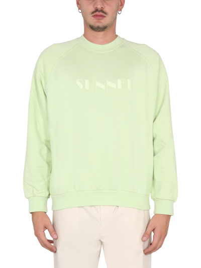 Shop Sunnei Crewneck Sweatshirt In Verde