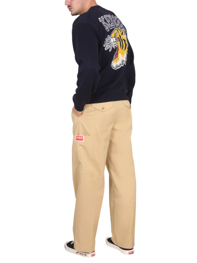 Shop Kenzo Tiger Varsity Jersey In Blu