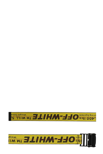Shop Off-white Belts In Yellow Polyamide