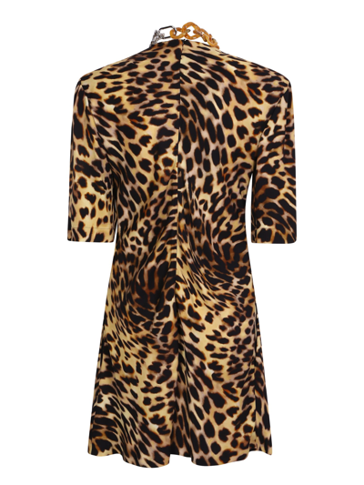 Shop Stella Mccartney Leopard Print Dress In Pink