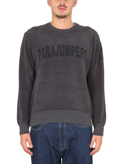 Shop Parajumpers Sweatshirt With Logo In Antracite