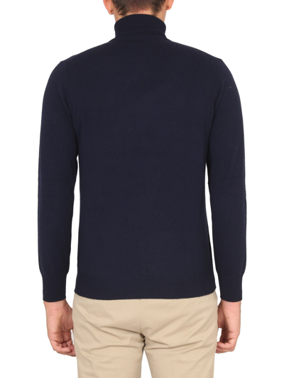 Shop Aspesi Turtleneck Sweater In Blu