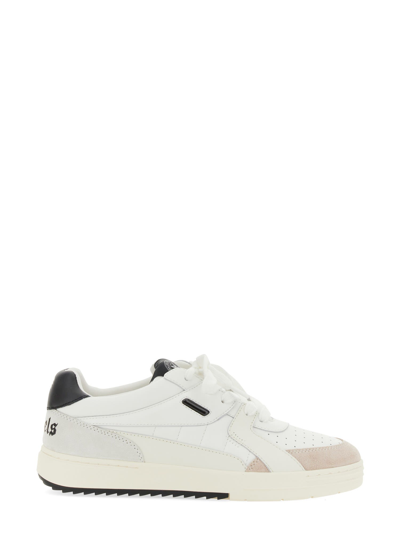Shop Palm Angels University Sneakers In Bianco