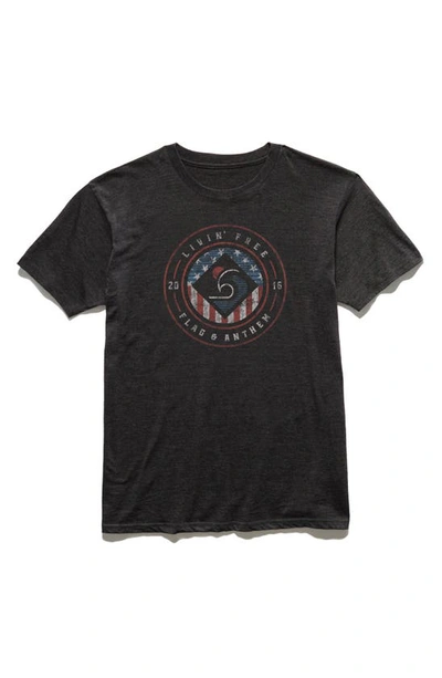 Shop Flag And Anthem Livin' Free Vintage Heather Tee In Charcoal Heather