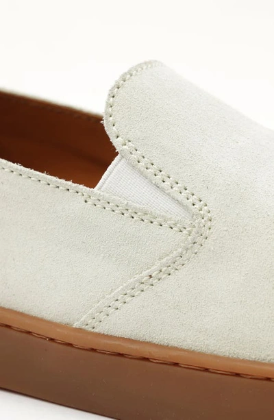 Shop Bruno Magli Bilboa Slip-on Sneaker In White Suede
