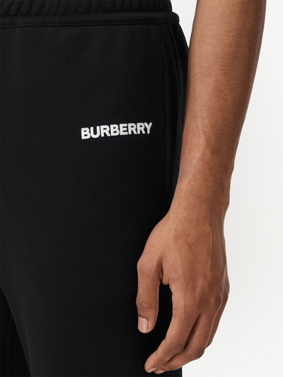 Shop Burberry Men Logo Print Track Pants In Black
