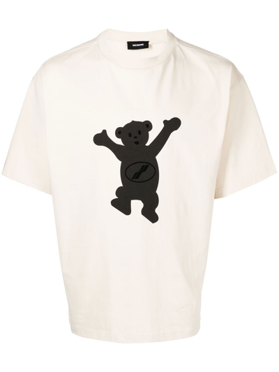 Shop We11 Done We11done Unisex Logo Teddy T-shirt In Ivory