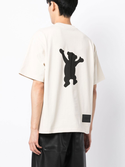 Shop We11 Done We11done Unisex Logo Teddy T-shirt In Ivory
