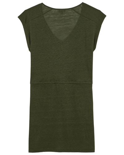 Shop Vilebrequin Solid Linen Cover-up In Green